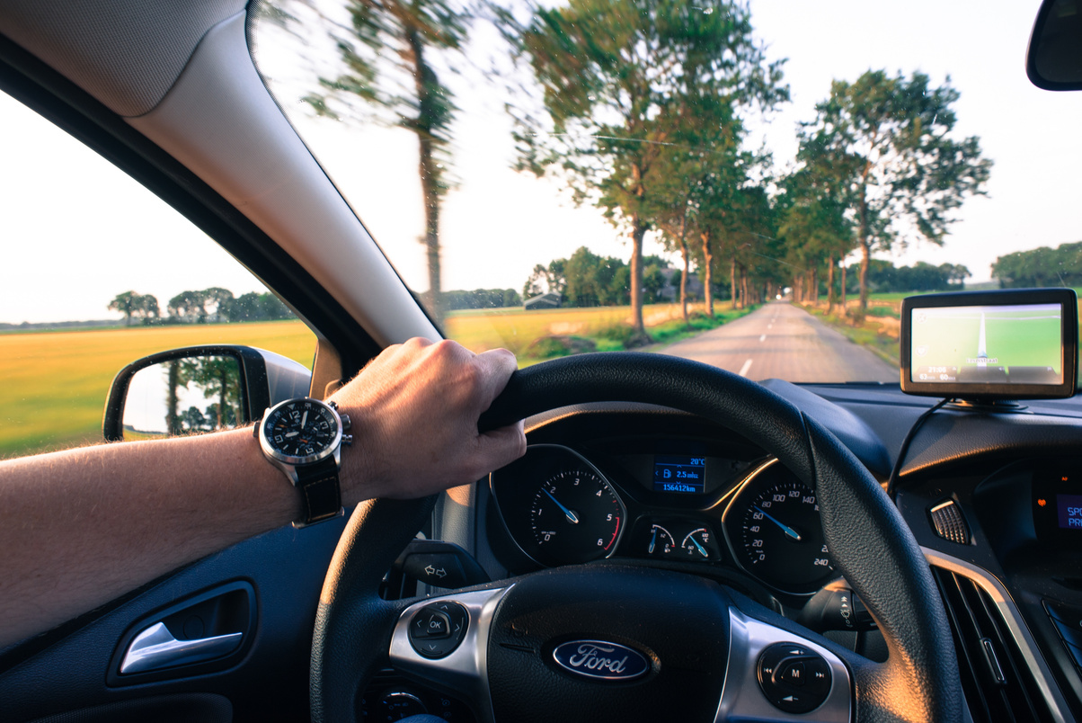 POV of Man Driving Car